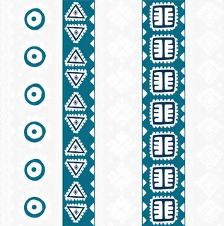 矢量蓝色民族手工蜡染图案花纹免抠