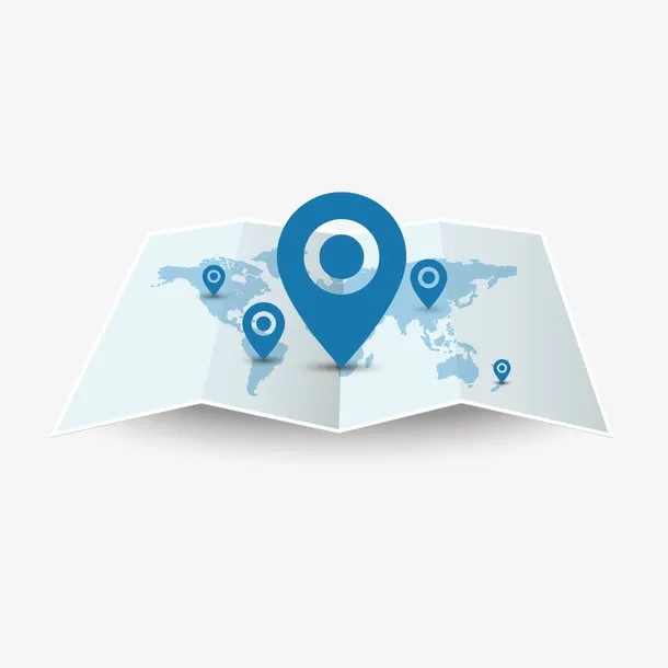 矢量地图和定位标识免抠