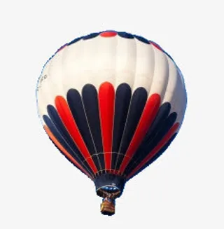 白蓝红热气球免抠