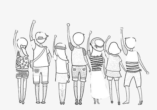 教师节 同学加油 粉笔画 免抠图免抠