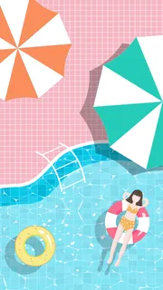 夏天游泳背景高清