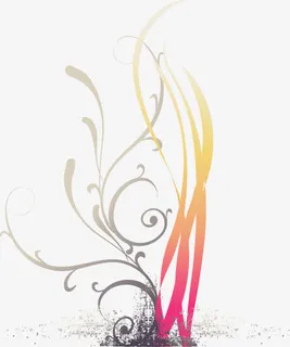 潮流渐变线条免抠