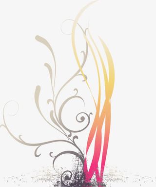 潮流渐变线条免抠