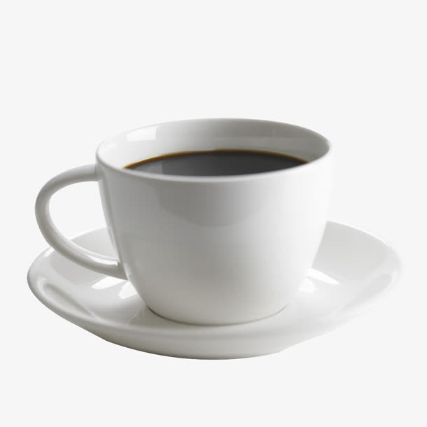 冬日暖人热可可白色陶瓷咖啡杯免抠