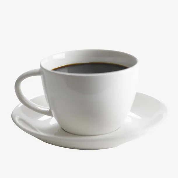 冬日暖人热可可白色陶瓷咖啡杯免抠