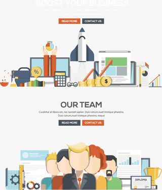 扁平卡通矢量素材免抠