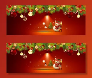 淘宝天猫圣诞背景免抠