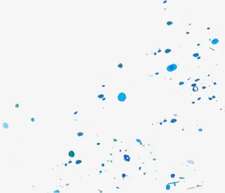 蓝色清新花瓣漂浮素材免抠