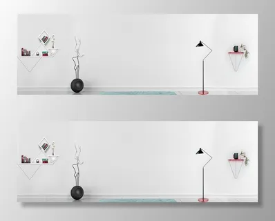 双十一家装简易装饰品大促灰色banner高清文艺清新背景