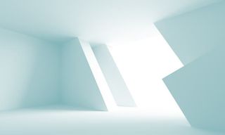 青色简约室内设计免抠