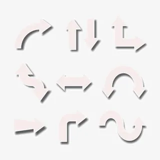 白色箭头图标集合免抠