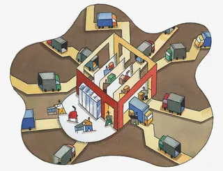 物流中转站免抠