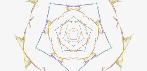 花荆棘旋转刀片光芒闪烁五颜六色免抠