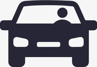 旅行包车－实心免抠