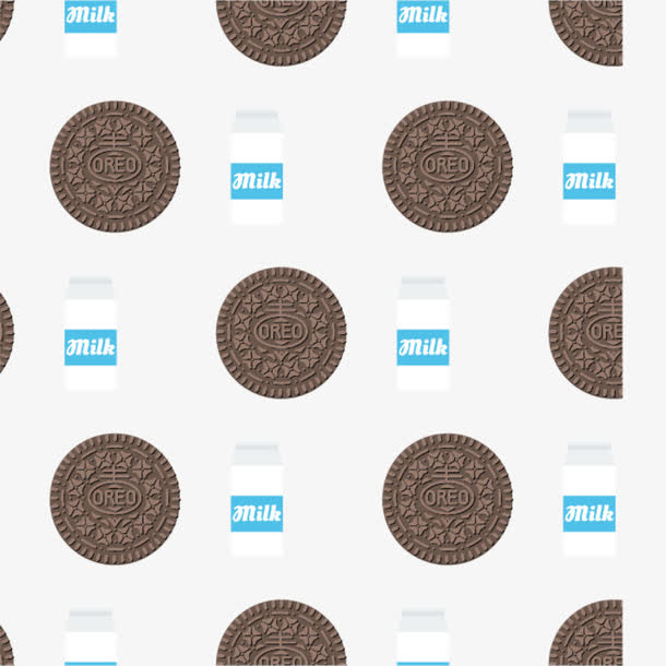 奥利奥曲奇牛奶免抠