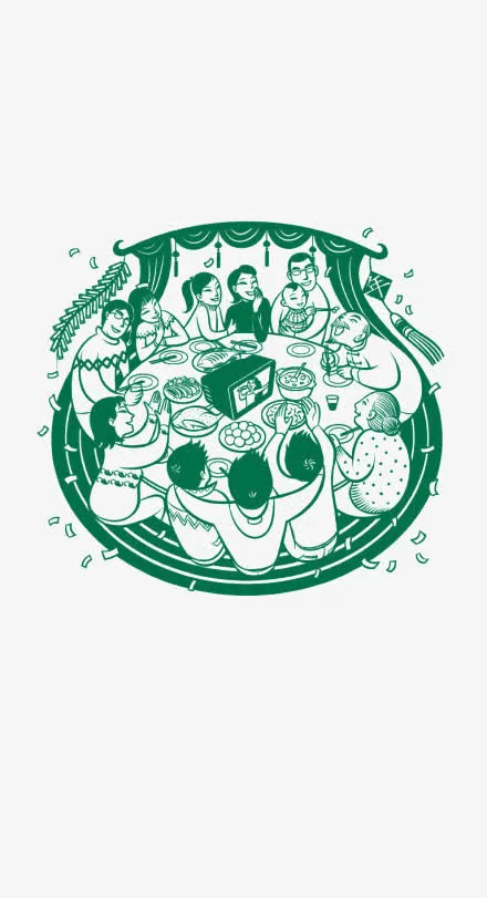 全家团圆饭年夜饭免抠