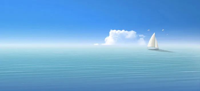 唯美蓝天蓝海海报背景高清