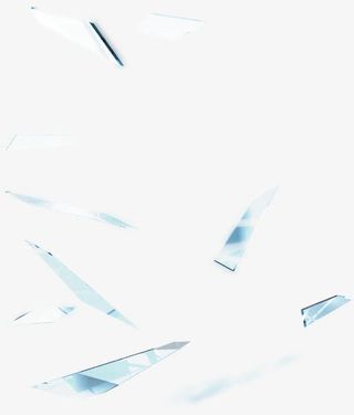 玻璃碎片不规则漂浮装饰免抠