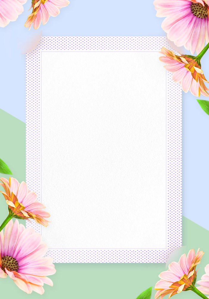 春天情人节三月你好黄色小清新花卉海报高清