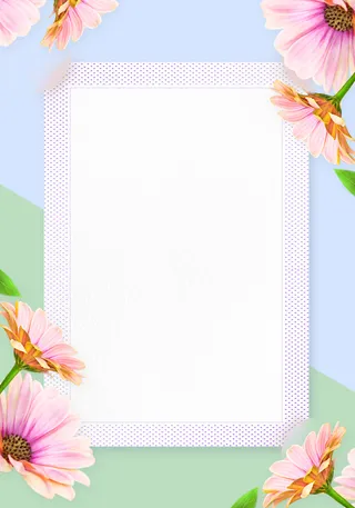 春天情人节三月你好黄色小清新花卉海报高清