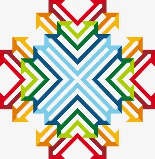 发散箭头组合商务标志免抠