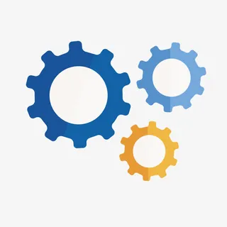 彩色齿轮分析免抠