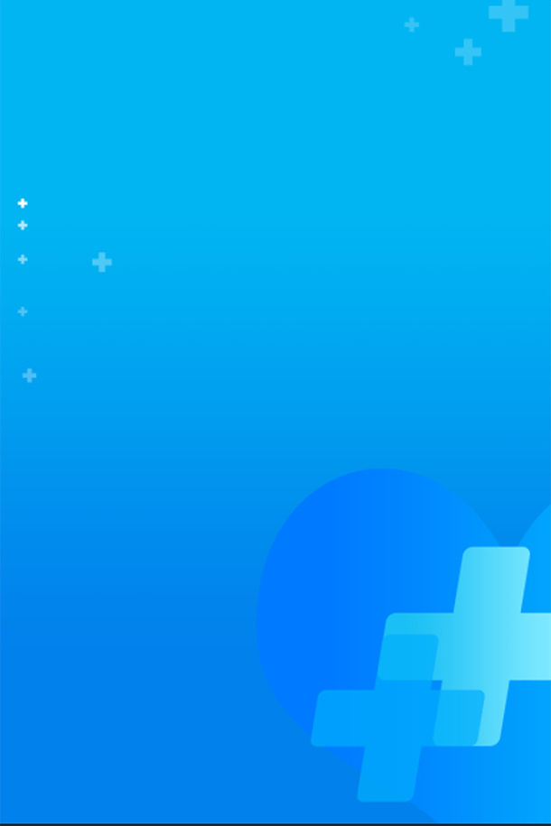 蓝色爱心医疗免抠背景H5背景元素