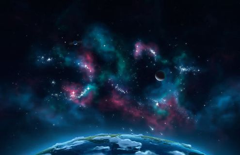 宇宙星空银河高清星球表面免抠