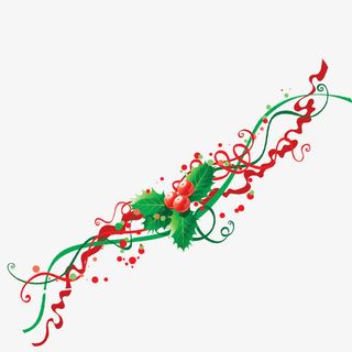圣诞节设计素材 彩带免抠