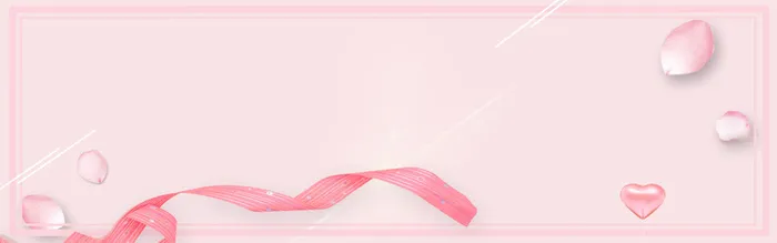 38文艺女王节花瓣banner海报高清