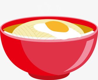 卡通大碗一碗玉米面免抠