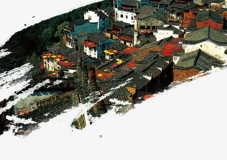婺源旅游广告免抠