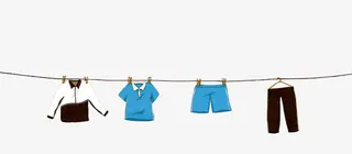 晾晒的衣物免抠