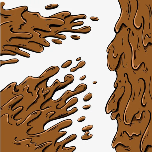 矢量插图污泥免抠