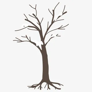 树木上的积雪免抠