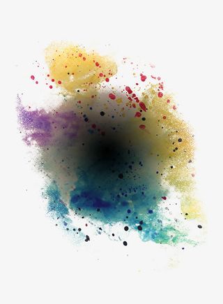 彩色水墨效果免抠