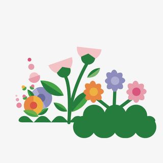 矢量卡通花卉免抠