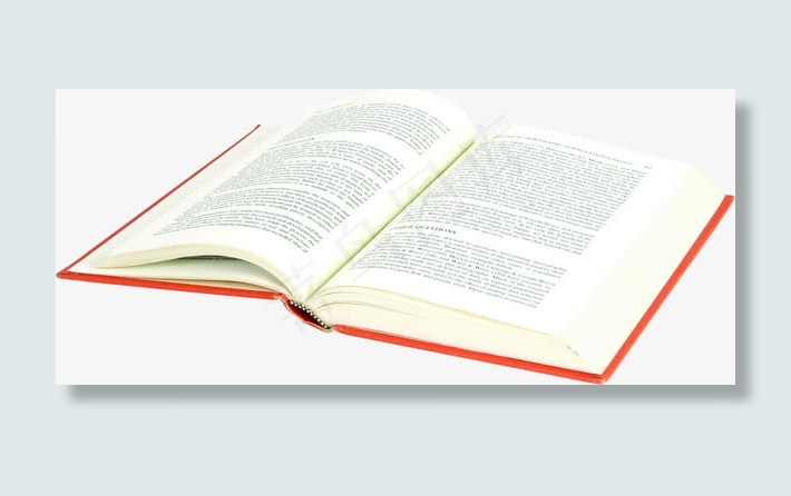 翻开的英文书免抠