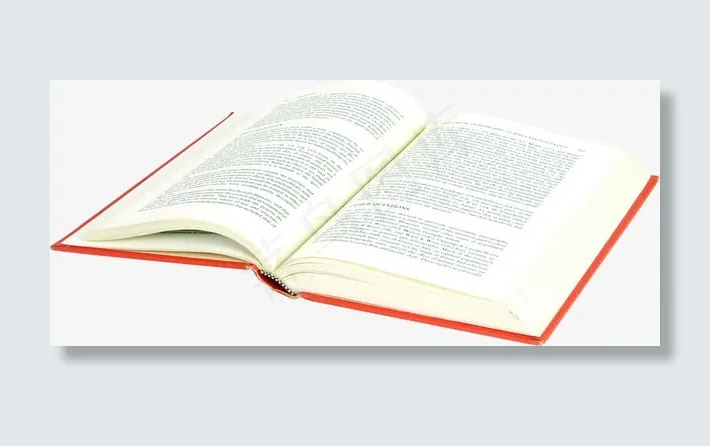 翻开的英文书免抠