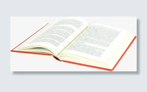 翻开的英文书免抠