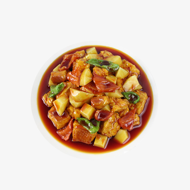 产品实物餐饮美食土豆鸡块免抠