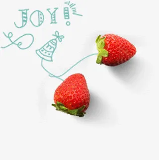 创意合成效果新鲜水果草莓文字效果，免抠