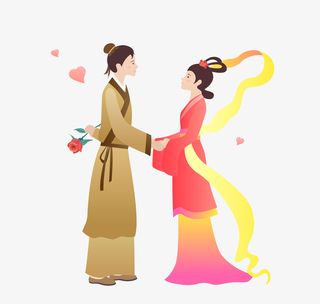 卡通牛郎织女免抠图免抠