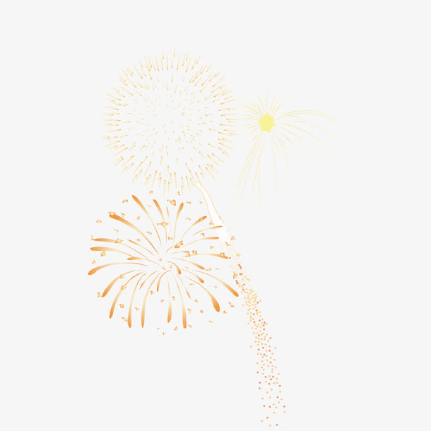 矢量节日装饰烟花免抠