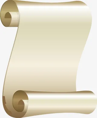 质感的卷轴纸张免抠