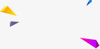 飞舞立体三角形免抠