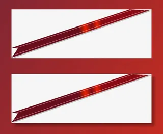 红色礼物丝带主页装修免抠