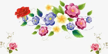 梦幻七夕乐购到底海报花与玫瑰免抠