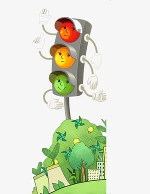 遵守交通规则免抠