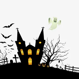 万圣节城堡免抠